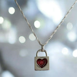 Heart Lock Pendant handmade keepsake jewellery