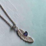 Feather of Love Stainless Steel Pendant