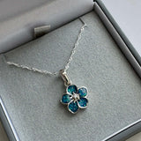 Forget Me Not Sparkling Pendant handmade keepsake jewellery