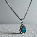 Sweet Keepsake Teardrop Pendant Stainless Steel handmade keepsake jewellery
