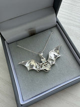 Wings of Twilight Bat Pendant handmade keepsake jewellery