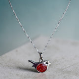 Whispering Robin Pendant handmade keepsake jewellery