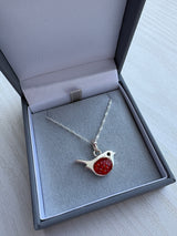 Whispering Robin Pendant handmade keepsake jewellery