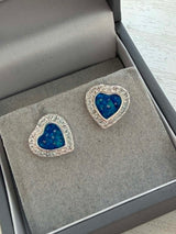 Sparkling Heart Earrings handmade keepsake jewellery