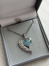 Angel Wing Heart Stainless Steel Pendant