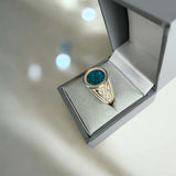 Mens Heavy Solid Silver Eternal Strength Signet Ring handmade keepsake jewellery