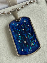 Mens Dog Tag Stainless Steel Pendant handmade keepsake jewellery