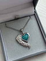 Angel Wing Heart Stainless Steel Pendant