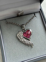 Angel Wing Heart Stainless Steel Pendant