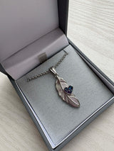 Feather of Love Stainless Steel Pendant handmade keepsake jewellery