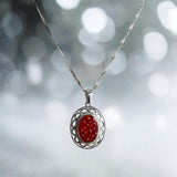Celtic Oval Pendant handmade keepsake jewellery