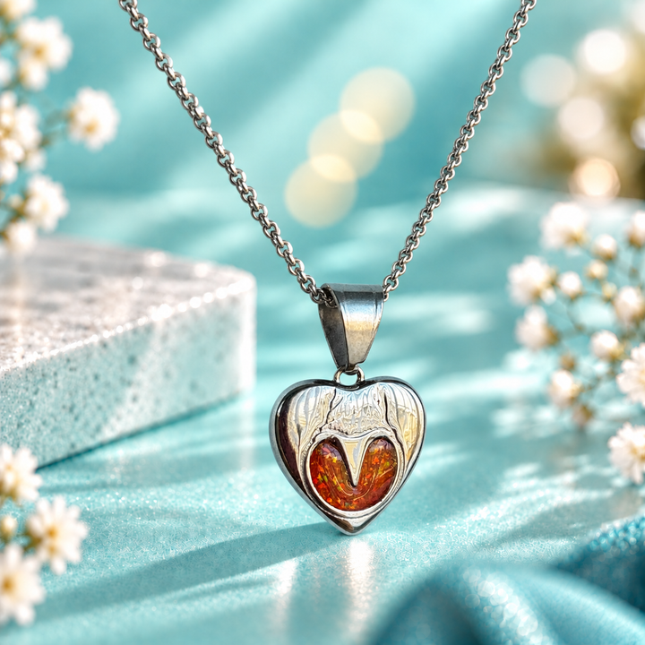 Heart Horse Hoof Stainless Steel Pendant