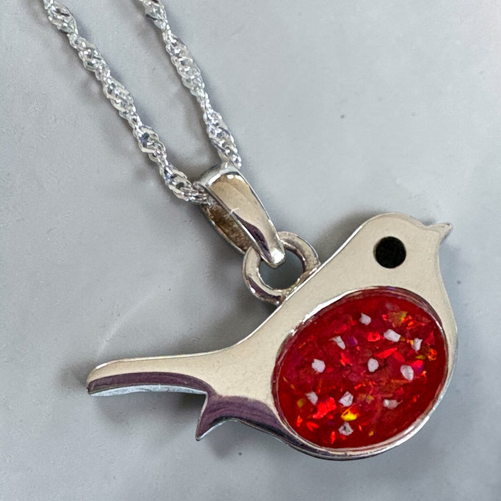 Whispering Robin Pendant handmade keepsake jewellery
