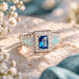 Solid Silver Ocean of Memories Ring