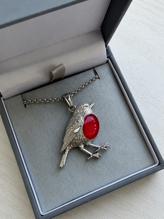 Classic Robin Stainless Steel Pendant