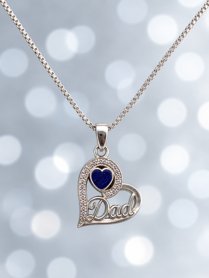 Sparkling Dad Pendant handmade keepsake jewellery