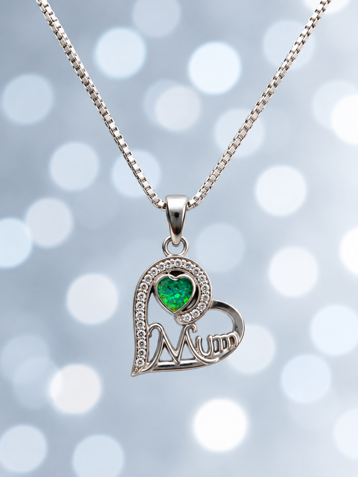 Sparkling Mum Pendant handmade keepsake jewellery