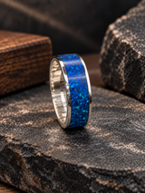 Mens Silent Bond Solid Silver Channel Ring handmade keepsake jewellery