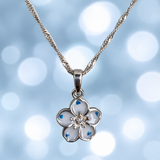 Forget Me Not Sparkling Pendant handmade keepsake jewellery