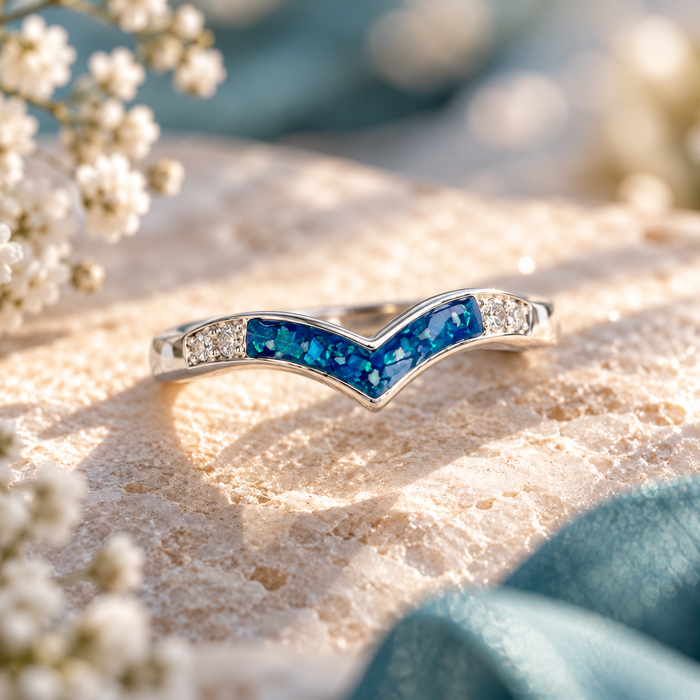Sparkling Wishbone Ring