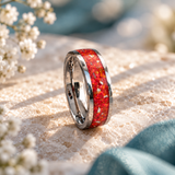 Mens Silent Bond Solid Silver Channel Ring