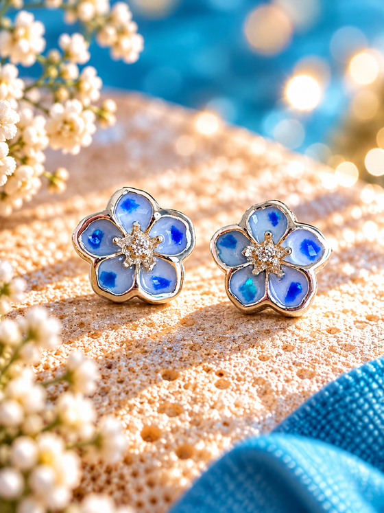 Sparkling Forget Me Not Earrings
