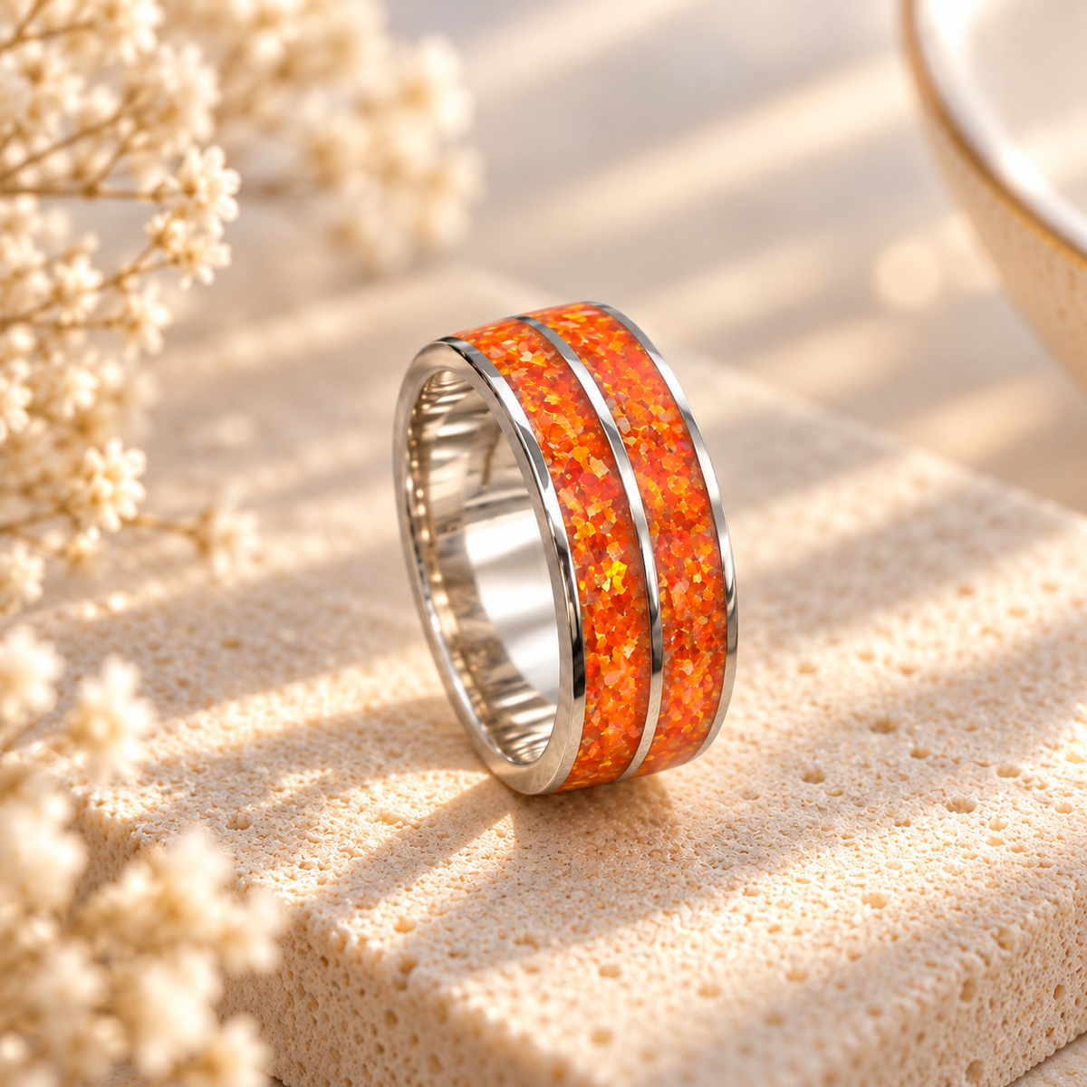9ct Gold 8mm Full Double Channel Ring