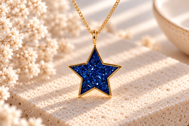 Solid 9ct Gold Brightest Star in the Sky Necklace