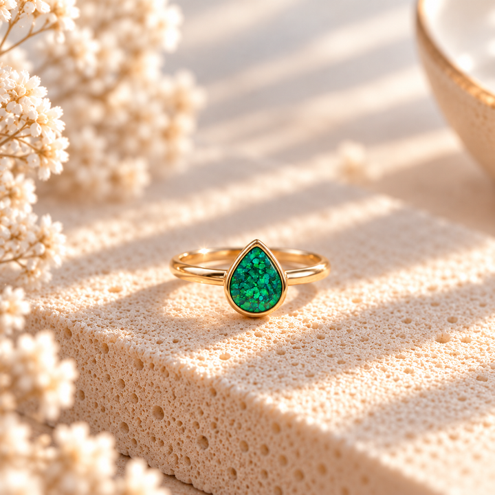 9ct Gold Silent Teardrop Ring