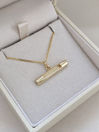 Solid 9ct Gold T-bar Necklace