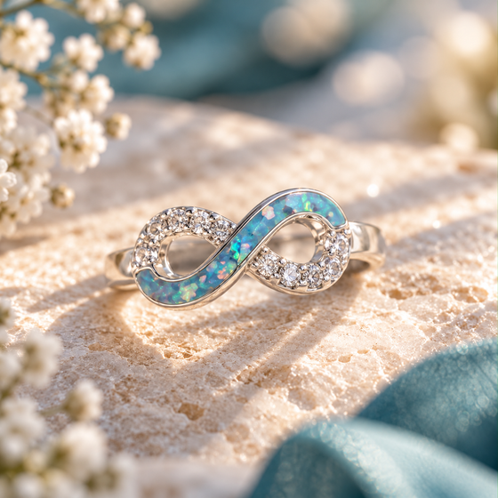 Beside Me Always Infinity Ring