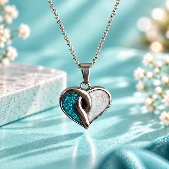 Crossover Heart Stainless Steel Pendant, suitable for 2 sets of inclusions