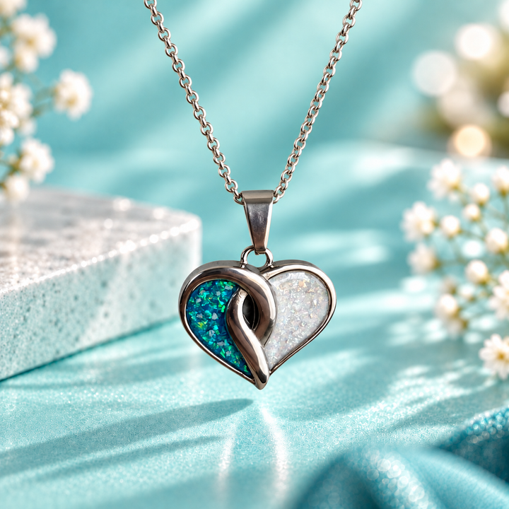 Crossover Heart Stainless Steel Pendant, suitable for 2 sets of inclusions