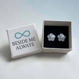 Sparkling Forget Me Not Earrings handmade keepsake jewellery