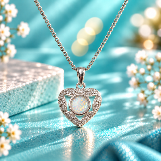 Mini CZ Heart Pendant