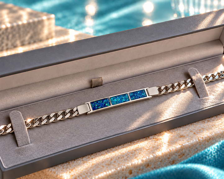 Mens Lightweight Stainless Steel My Beloved Bracelet (Engravable)