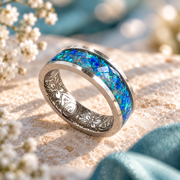 Limited Edition Solid Silver Meridian Channel Ring