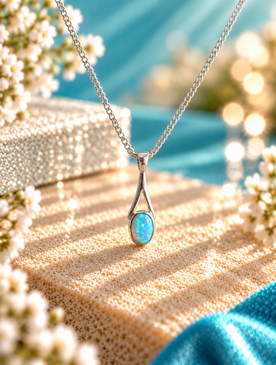 Dainty Oval Drop Pendant