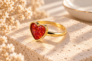 Solid 9ct Gold Still in my Heart Ring