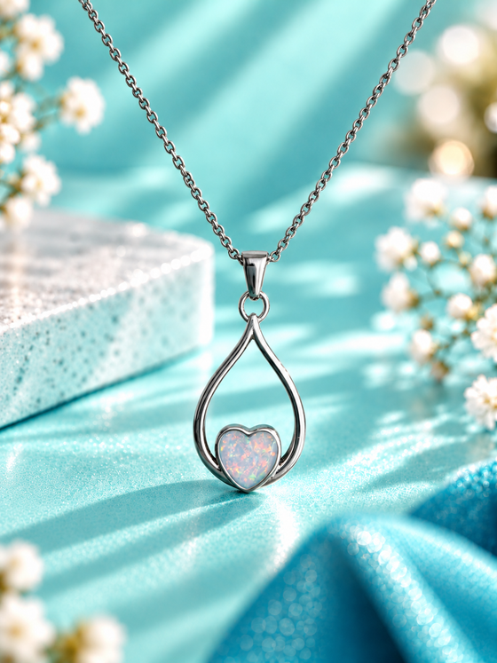 For All Eternity Stainless Steel Heart Pendant