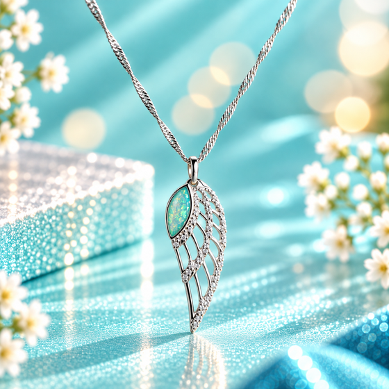 Sparkling Angel Wing Pendant