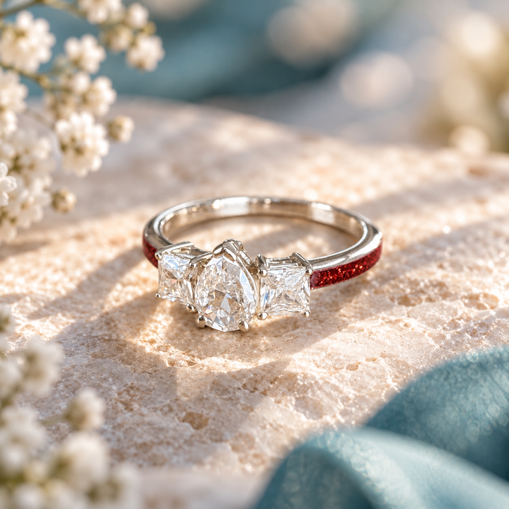 Princess Cassandra Ring, suitable for 2 sets of inclusions