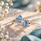 Double Hearts Ring, suitable for 2 sets of inclusions