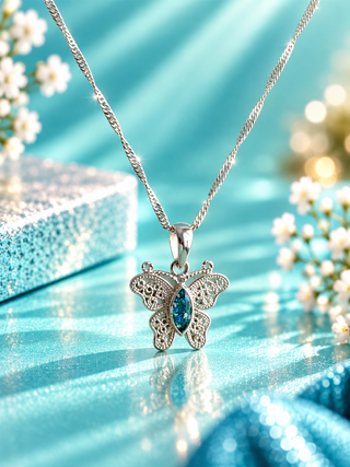 Filigree Butterfly Pendant
