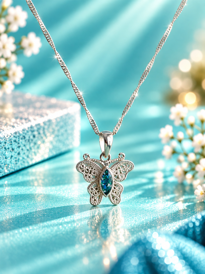 Filigree Butterfly Pendant