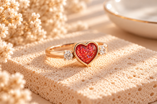 9ct Gold Sparkling Classic Heart Ring