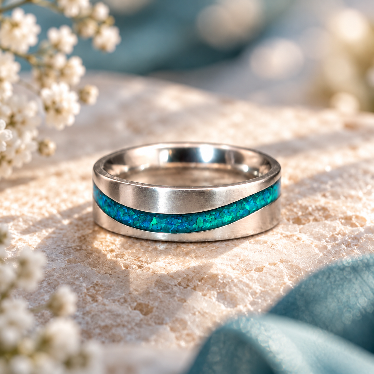 Limited Edition Solid Silver 6mm Quiet Wave Channel Ring