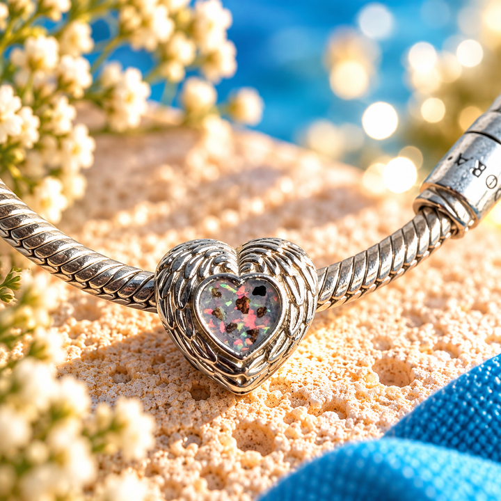 Feather Heart Charm
