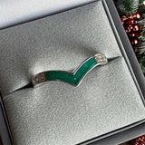 Sparkling Wishbone Ring handmade keepsake jewellery