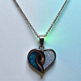 Crossover Heart Stainless Steel Pendant, suitable for 2 sets of . handmade keepsake jewellery